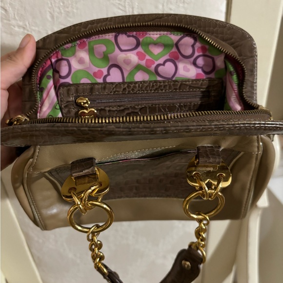 Lovcat Beige Brown Y2K Vintage Gold Detail bag - Picture 2 of 5